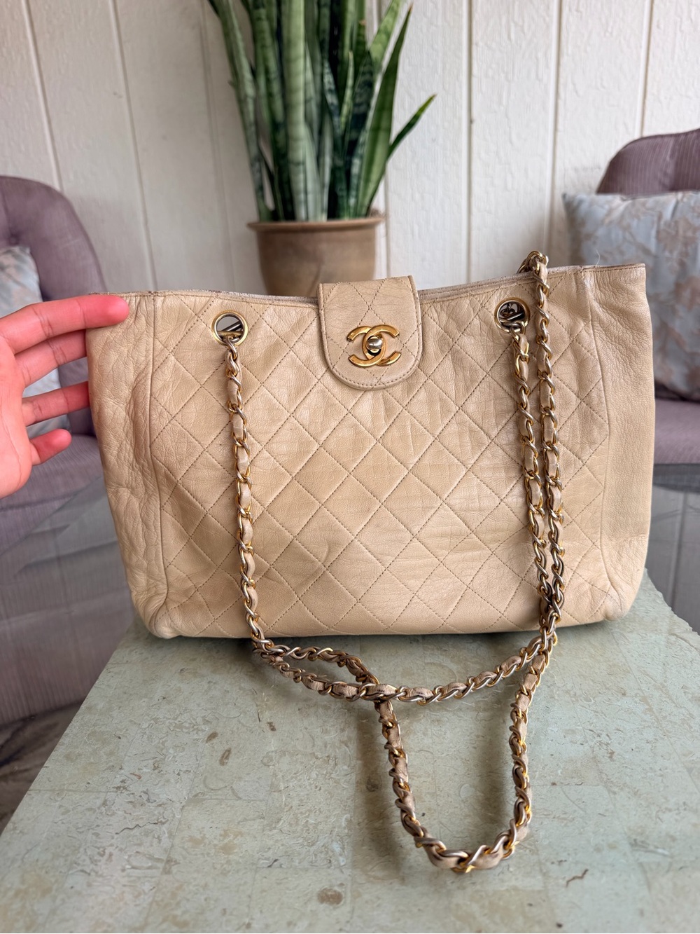 Chanel Shoulder Beige 24k plated Hardware💝💝💝